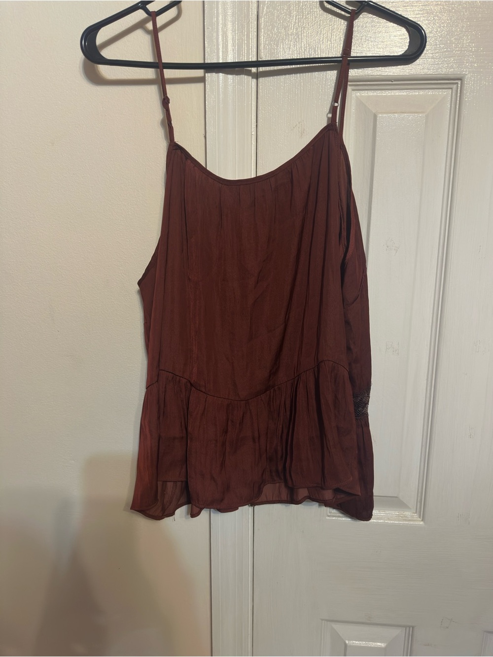 LC Lauren Conrad Wine Lace & Sequin Trim Camisole - Picture 3 of 3